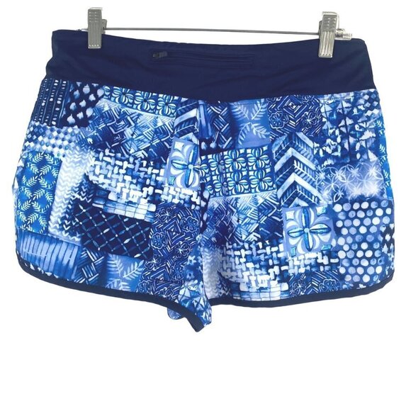 Tommy Bahama IslandActive Pull On Shorts Medium Indigo‎ Patchwork Hybrid SS-1367 - Picture 4 of 9